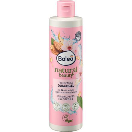 Natural Beauty Dusche Kirschblüten-Extrakt & Bio-Mandelöl, 250 ml