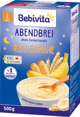 Abendbrei Milch Keks-Banane ab dem 5. Monat, 500 g