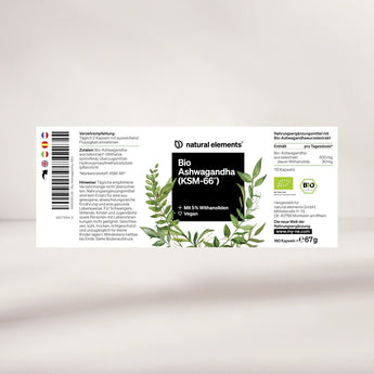 Bio Ashwagandha (KSM - 66®) Kapseln - VivaVoss