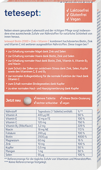 Biotin 2000 Tabletten 30 St, 18 g - VivaVoss