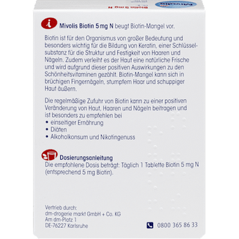 Biotin 5 mg N, Tabletten Mivolis