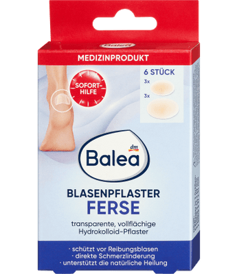 Blasenpflaster Ferse, 6 StMedizinprodukt Balea, Pflege & Parfum,Fußcreme & Fußpflege,Blasenpflaster & Druckstellen by Balea – Available at VivaVoss