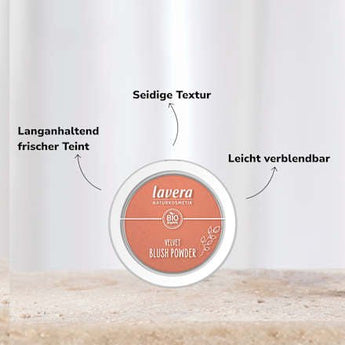 Blush Puder Velvet 01 Rosy Peach lavera NATURKOSMETIK