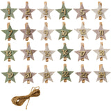 Adventskalender Filzsterne mit Klammern, 1 St