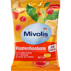 Bonbon, Rote & Gelbe Früchte für Kinder, zuckerfrei Mivolis
