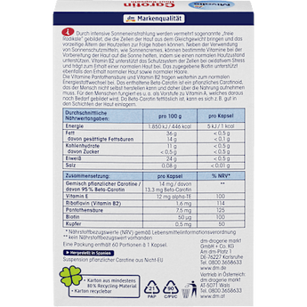 Carotin Haut-Kapseln 60 St. Mivolis