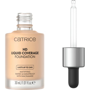 Foundation Liquid HD Coverage Waterproof 008 Fair Beige, 30 ml