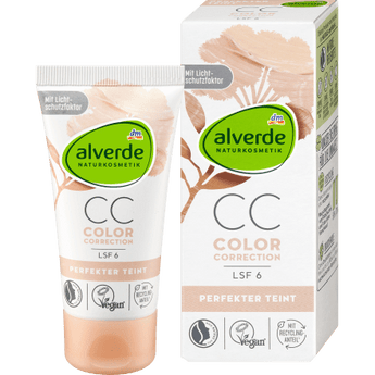 CC Cream Perfekter Teint LSF 6, 50 ml CC Cream by alverde NATURKOSMETIK – Available at VivaVoss