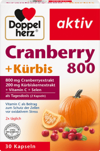 Cranberry + Kürbis + Vitamin C + Selen Kapseln 30 St., 27,7 g - VivaVoss
