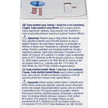 Dauerelastische Bandage, 6 cm x 5 m (gedehnt), 1 Rolle Mivolis