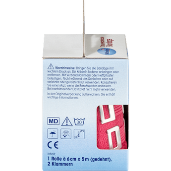 Dauerelastische Bandage, 6 cm x 5 m (gedehnt), 1 Rolle Mivolis