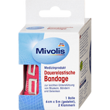 Dauerelastische Bandage, 6 cm x 5 m (gedehnt), 1 Rolle Mivolis
