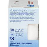 Dauerelastische Bandage, 6 cm x 5 m (gedehnt), 1 Rolle Mivolis