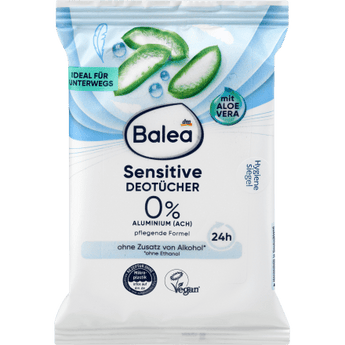Deotücher Sensitive, 10 St - Aloe Vera Balea, Pflege & Parfum,Medizinische Pflege by Balea – Available at VivaVoss