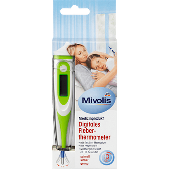 Digitales Fieberthermometer mit flexibler Messspitze Mivolis
