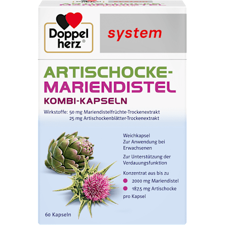 Doppelherz system Artischocke-Mariendistel Kombi-Kapseln Doppelherz
