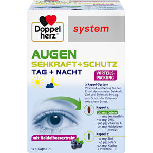 Doppelherz system Augen Sehkraft + Schutz Tag und Nacht Kapseln 120 St Doppelherz