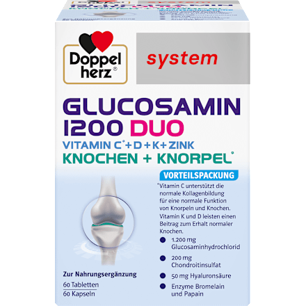 Doppelherz system Glucosamin 1200 Duo Tabletten+Kapseln je 60 St Doppelherz