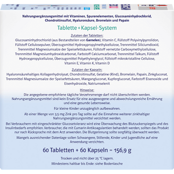 Doppelherz system Glucosamin 1200 Duo Tabletten+Kapseln je 60 St Doppelherz
