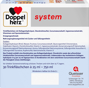 Doppelherz system Kollagen 11000 Curcuma + Ingwer Trinkfläschchen 30 St Doppelherz