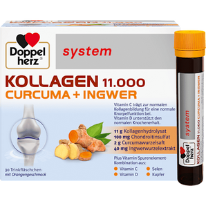 Doppelherz system Kollagen 11000 Curcuma + Ingwer Trinkfläschchen 30 St Doppelherz