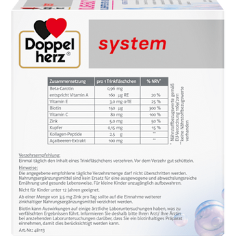 Doppelherz system Kollagen Beauty Trinkfläschchen 30 St Doppelherz