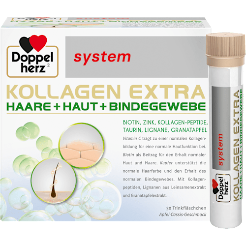 Doppelherz system Kollagen Extra  Haare + Haut + Bindegewebe Trinkfläschchen 30 St Doppelherz