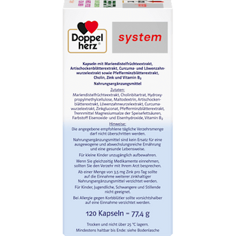 Doppelherz System Leber Extra Kapseln 120 St Doppelherz
