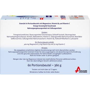 Doppelherz system Magnesium 400 Citrat Granulat Beutel 60 St Doppelherz