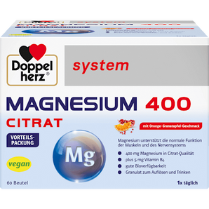 Doppelherz system Magnesium 400 Citrat Granulat Beutel 60 St Doppelherz