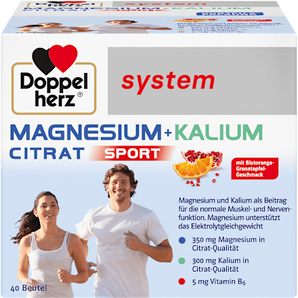 Doppelherz system  Magnesium + Kalium Citrat Sport Beutel 40 St Doppelherz