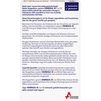 Doppelherz system Omega-3 family Gel-Tabs Zitronengeschmack 60 St Doppelherz