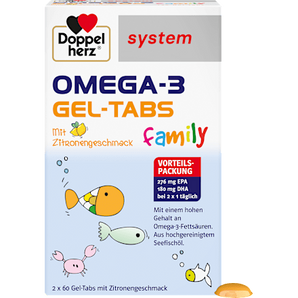 Doppelherz system Omega-3 family Zitronengeschmack  120 St Doppelherz