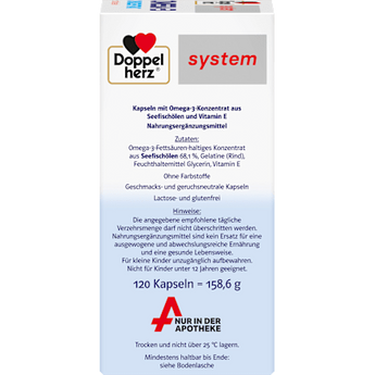 Doppelherz system Omega-3 Konzentrat Kapseln 120 St Doppelherz