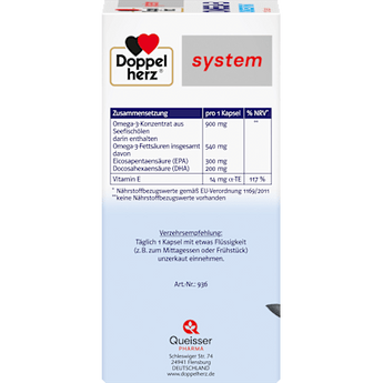 Doppelherz system Omega-3 Konzentrat Kapseln 120 St Doppelherz