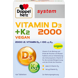 Doppelherz system Vitamin D3 2000 + K2 Vegan Tabletten 120 St Doppelherz