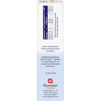 Doppelherz system Vitamin D3 2000 + K2 Vegan Tabletten 120 St Doppelherz