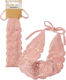 Crocheted hairband pink, 1 piece