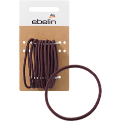 Hair ties thin brown, 12 pieces