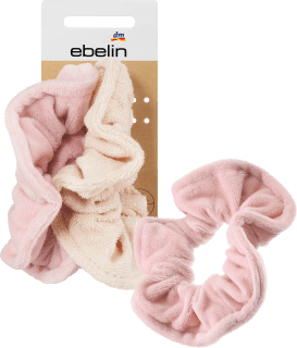 Scrunchies aus Frottee und Mikrofaser rosa, 2 St