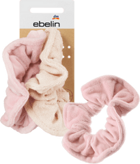 Scrunchies aus Frottee und Mikrofaser rosa, 2 St