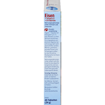 Eisen + Vitamin C + B-Vitamine Tabletten 40 St Mivolis
