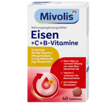 Mivolis Eisen + Vitamin C + B-Vitamine Tabletten 40 St, 25 g – Eisen image_position | VivaVoss