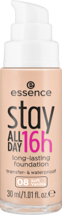 essence
Foundation Stay All Day 16h Long-Lasting, 30 ml