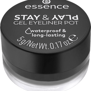 Gel Eyeliner Stay & Play Waterproof 01 Black essence