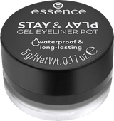 Gel Eyeliner Stay & Play Waterproof 01 Black essence