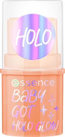 essence Highlighter Stick Baby Got Holo Glow 10 Holy Apricotly, 5 g - VivaVoss