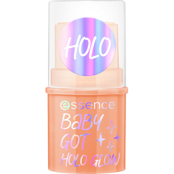 essence Highlighter Stick Baby Got Holo Glow 10 Holy Apricotly, 5 g - VivaVoss