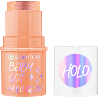 essence Highlighter Stick Baby Got Holo Glow 10 Holy Apricotly, 5 g - VivaVoss