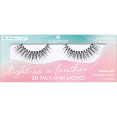 essence
 Artificial Eyelashes Light As A Feather 3D Faux Mink Lashes 02 All About Light (1 Pair), 2 pcs